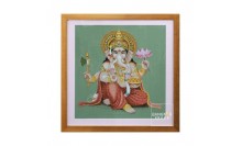 กรอบรูปไม้สักแท้ ให้ภาพผ้าปักครอสติซ